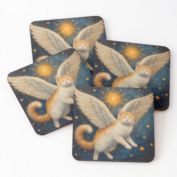 Item preview, Cat Angel flying in the starry sky. designed and sold by Natalia-Vlad.