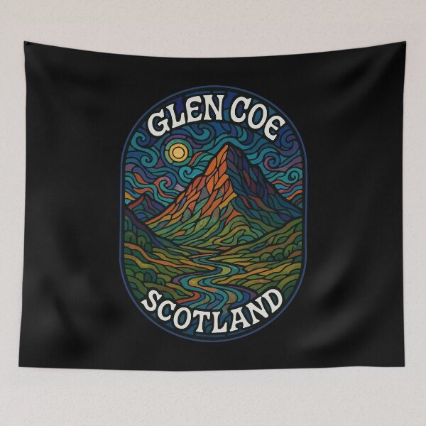 Item preview, Glen Coe Scotland Stained Glass Travel designed and sold by TomFrontierArt.