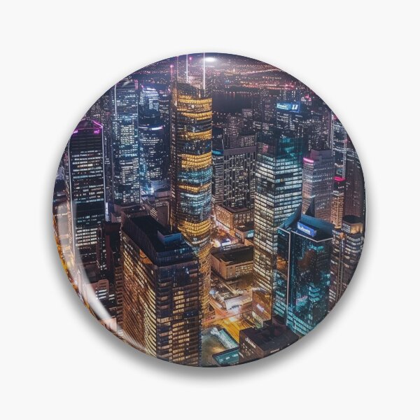 Item preview, Bustling nightlife city designed and sold by MiraCleAI.