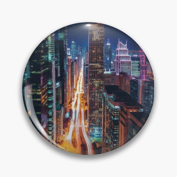 Item preview, Bustling nightlife city designed and sold by MiraCleAI.