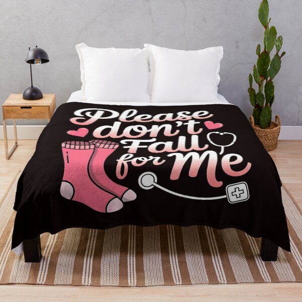 Item preview, Please Don't Fall For Me – Cute Valentine Nurse & Medical Pink Socks Design designed and sold by Redgiant87x.