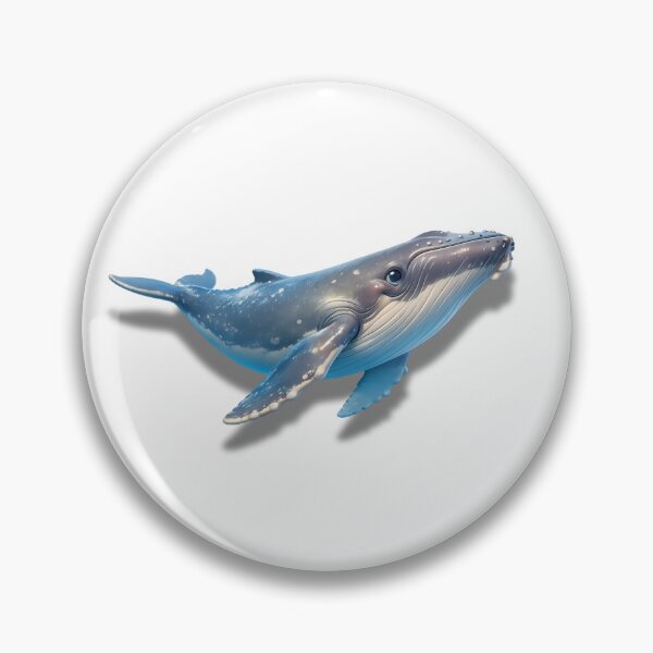 Item preview, Cute Humpback Whale – 3D Cartoon Ocean Friend designed and sold by malero-design.
