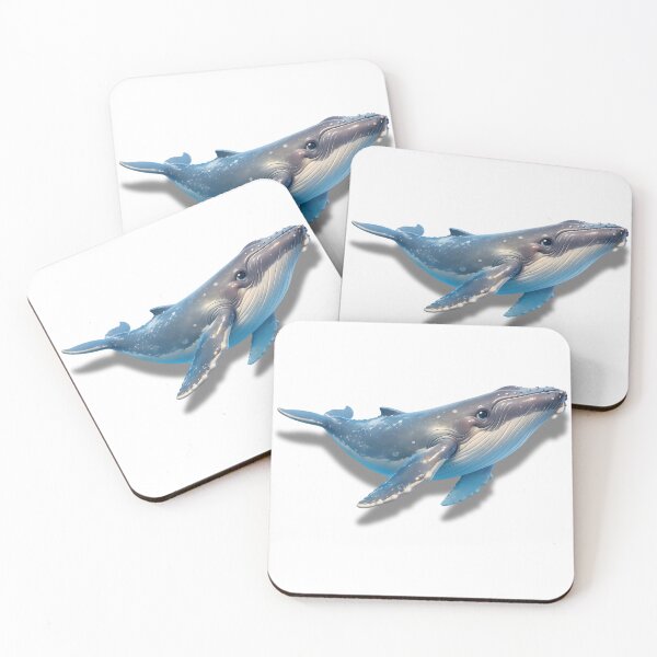 Item preview, Cute Humpback Whale – 3D Cartoon Ocean Friend designed and sold by malero-design.