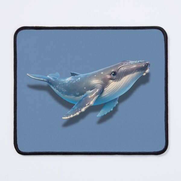 Item preview, Cute Humpback Whale – 3D Cartoon Ocean Friend designed and sold by malero-design.