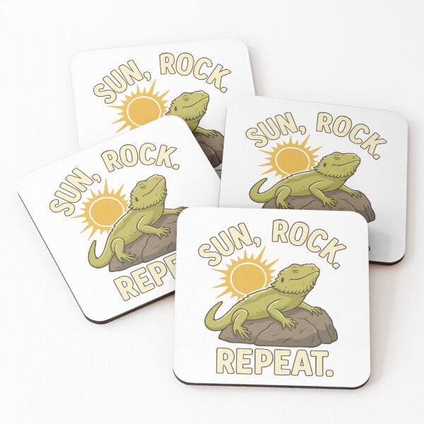 Item preview, Sun, Rock, Repeat | Relaxed Bearded Dragon designed and sold by storelibertys.