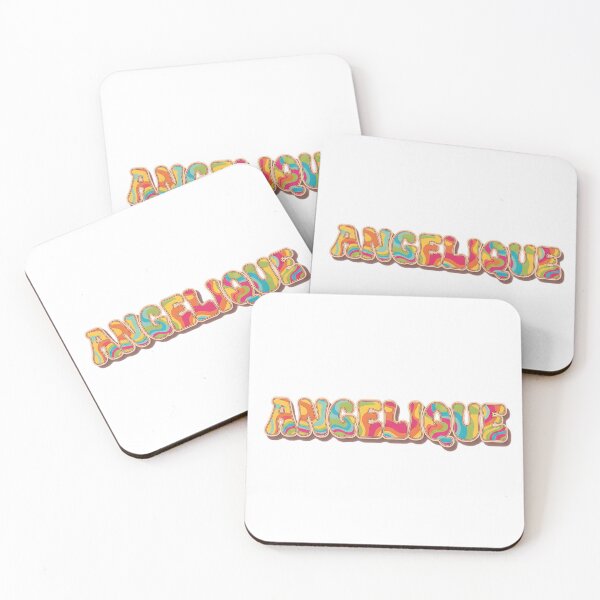 Item preview, ❤️ Angelique Personalized Name Wavy Retro Shirt, Coffee Mug, Sticker Gift designed and sold by HelixPedia.