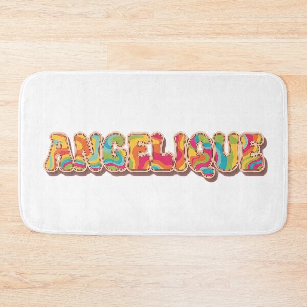 Item preview, ❤️ Angelique Personalized Name Wavy Retro Shirt, Coffee Mug, Sticker Gift designed and sold by HelixPedia.