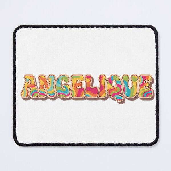 Item preview, ❤️ Angelique Personalized Name Wavy Retro Shirt, Coffee Mug, Sticker Gift designed and sold by HelixPedia.