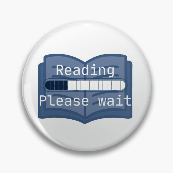 Item preview, Reading Please Wait - Minimalist Book-lover Design in Monospace Style designed and sold by Stella Maris Designs.