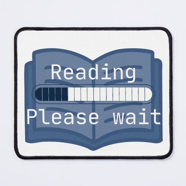 Item preview, Reading Please Wait - Minimalist Book-lover Design in Monospace Style designed and sold by Stella Maris Designs.
