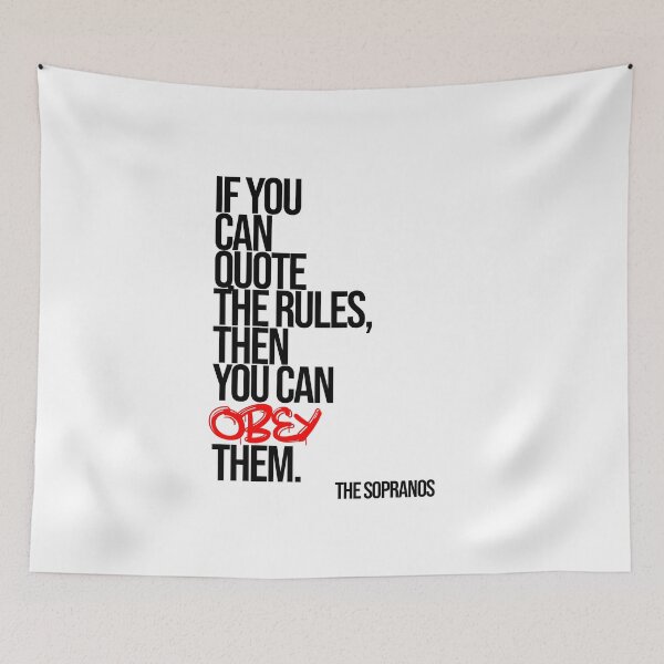 Item preview, The Sopranos Minimalist Quote designed and sold by Enea Kelo.