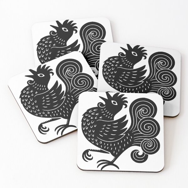 Item preview, Tribal Rooster Art designed and sold by BlackSigilCo.