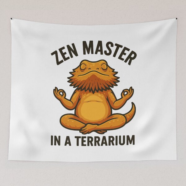 Item preview, Zen Master in a Terrarium | Meditating Reptile Design designed and sold by storelibertys.