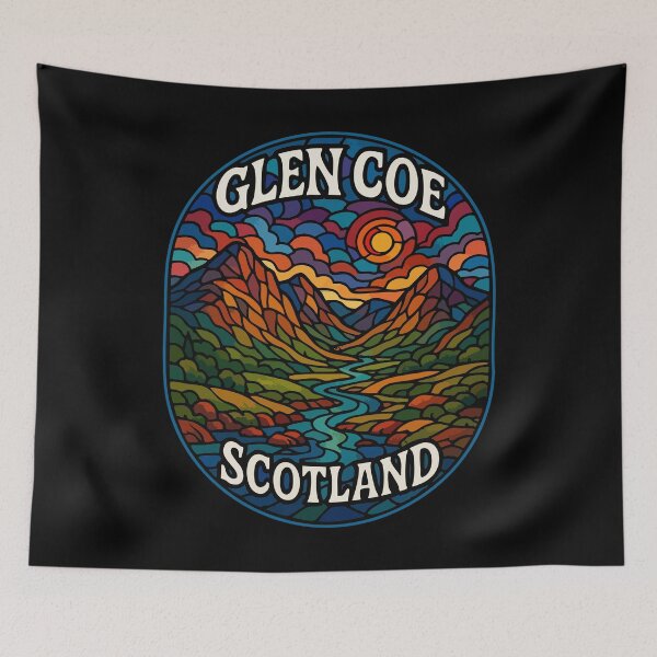Item preview, Glen Coe Scotland Stained Glass designed and sold by TomFrontierArt.