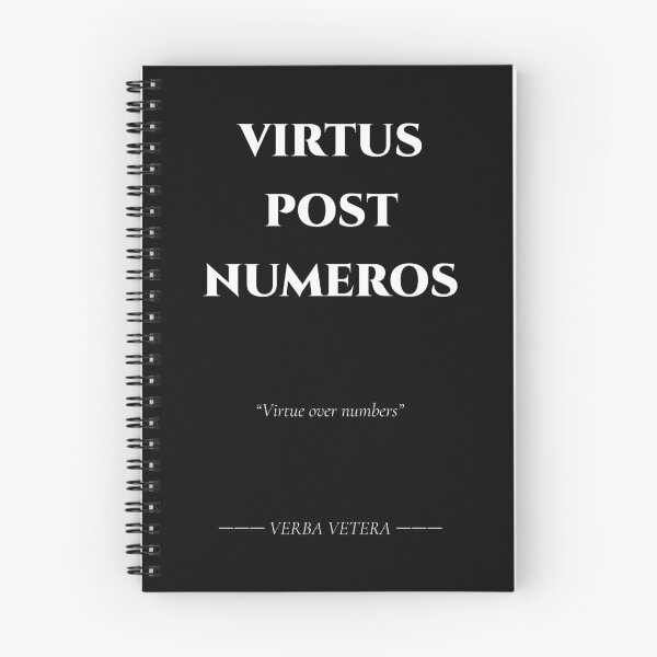 Item preview, Virtus Post Numeros – Latin Quote on Quality designed and sold by BrushRushX.