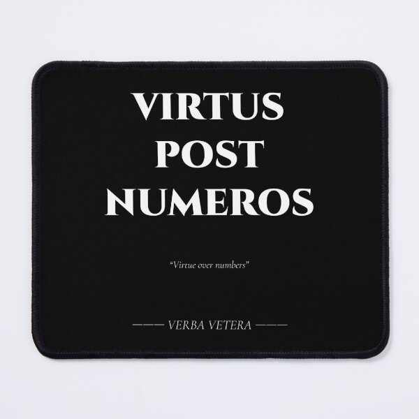 Item preview, Virtus Post Numeros – Latin Quote on Quality designed and sold by BrushRushX.