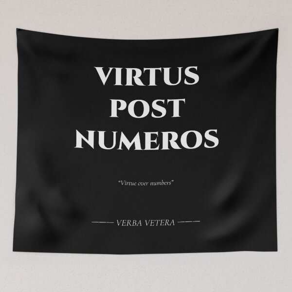 Item preview, Virtus Post Numeros – Latin Quote on Quality designed and sold by BrushRushX.