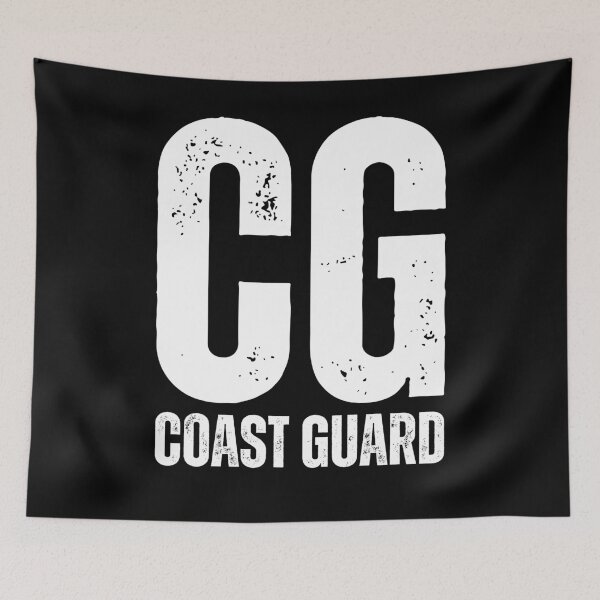 Item preview, CG Coast Guard – Rugged Distressed Maritime Military Design white worn look font designed and sold by GFamilyC.