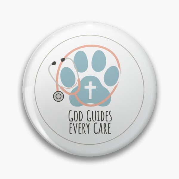Item preview, God Guides Every Care – Christian Veterinarian Sticker Design designed and sold by Illustrated Faith.