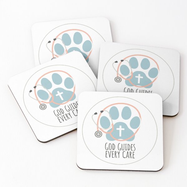 Item preview, God Guides Every Care – Christian Veterinarian Sticker Design designed and sold by Illustrated Faith.