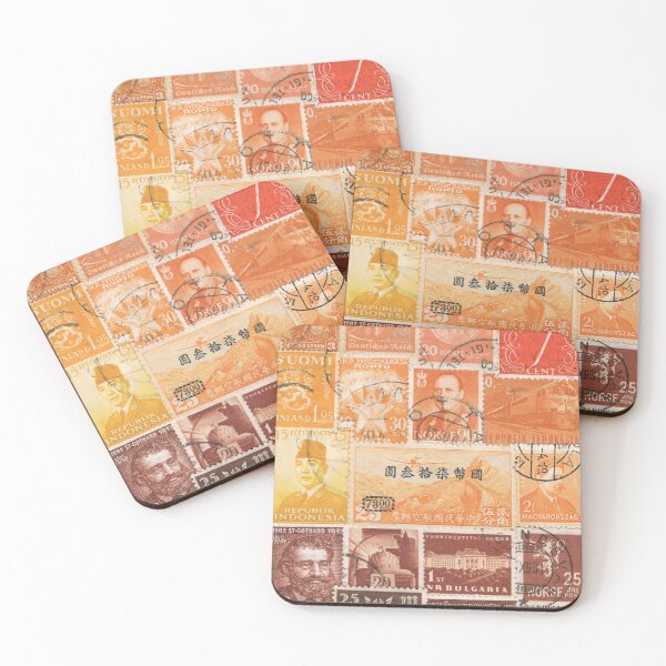 Item preview, Sunset Glow Postage Stamp Landscape designed and sold by tanglecrafts.