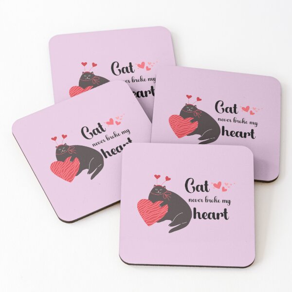 Item preview, Cat Never Broke My Heart – Cute Valentine Black Cat & Hearts designed and sold by Pukisdaizi.