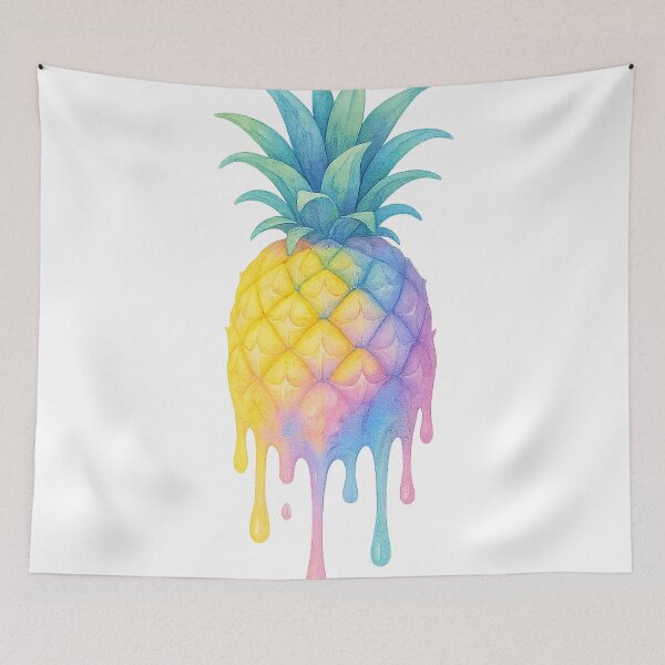 Item preview, Rainbow Dripping Pineapple designed and sold by chromatalove.