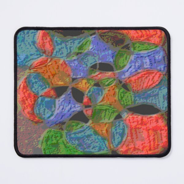 Item preview, circles at play dark rough colorful geometric abstract design designed and sold by SmashingDeals.