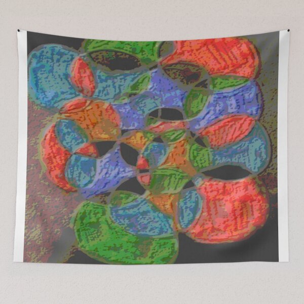 Item preview, circles at play dark rough colorful geometric abstract design designed and sold by SmashingDeals.