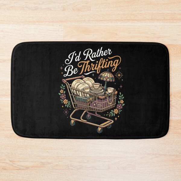 Item preview, Vintage I’d Rather Be Thrifting – Finds Shopping Cart Illustration designed and sold by OskarCreates.