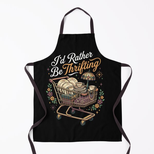 Item preview, Vintage I’d Rather Be Thrifting – Finds Shopping Cart Illustration designed and sold by OskarCreates.