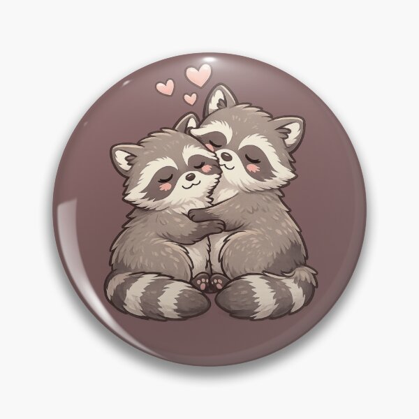 Item preview, Cuddling Raccoons in Love designed and sold by Little Bee.