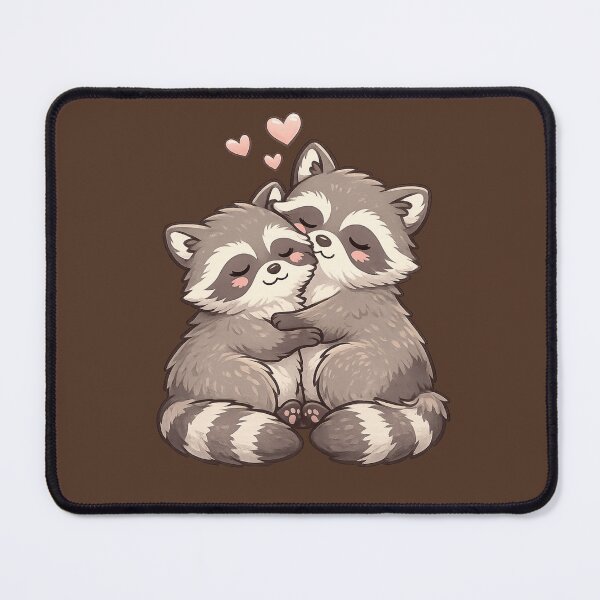 Item preview, Cuddling Raccoons in Love designed and sold by Little Bee.