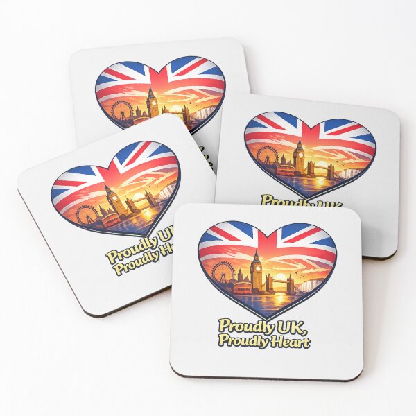Item preview, Proudly UK Heart London Landmarks Union Jack designed and sold by NAJURE.