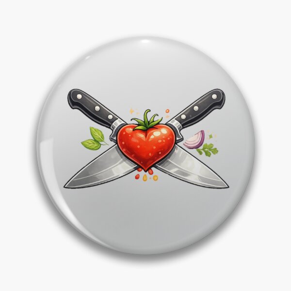 Item preview, Chef Valentine – Funny Cooking Couple Heart Knives designed and sold by PunchDrop.
