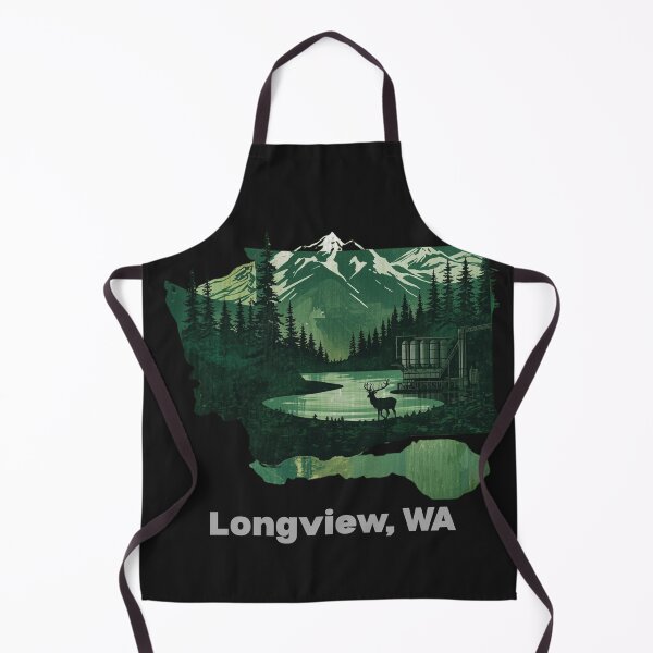 Item preview, Longview Washington State Outline Art - Lake Sacajawea Nature & Industry designed and sold by TitanRN.