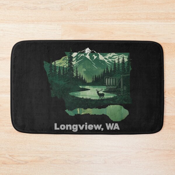 Item preview, Longview Washington State Outline Art - Lake Sacajawea Nature & Industry designed and sold by TitanRN.