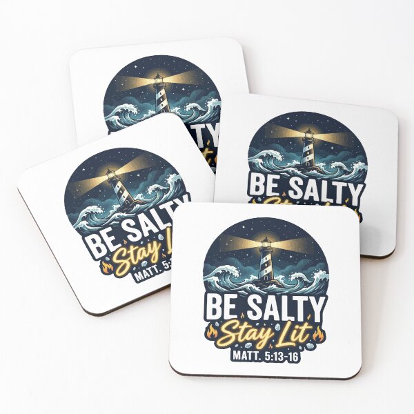Item preview, Be Salty Stay Lit – Matthew 5:13–16 Christian Lighthouse Design designed and sold by storelibertys.
