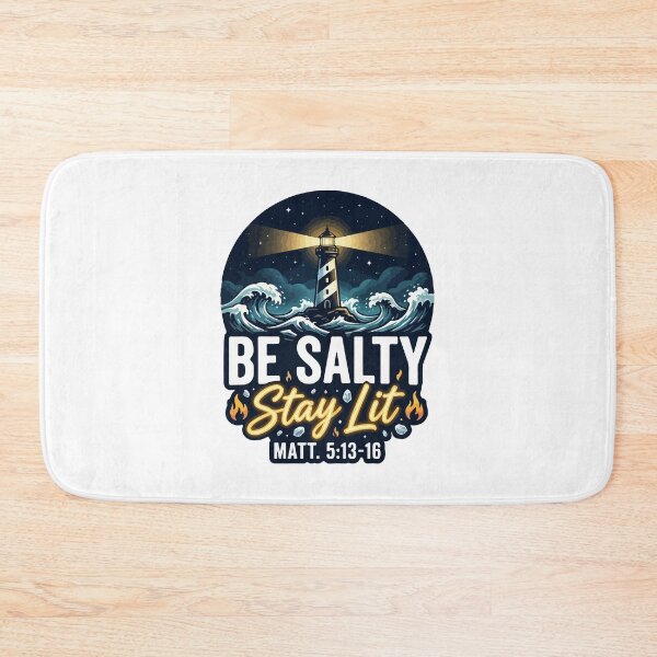 Item preview, Be Salty Stay Lit – Matthew 5:13–16 Christian Lighthouse Design designed and sold by storelibertys.