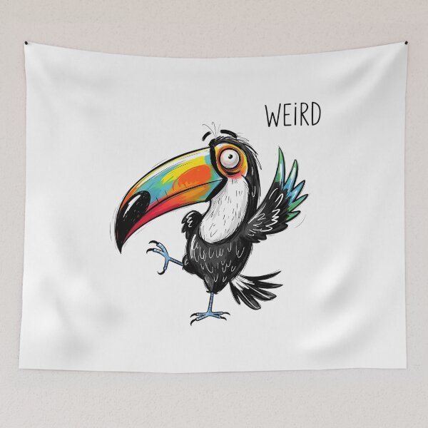 Item preview, Colorful Toucan Dance Cartoon Illustration designed and sold by aaljone007.