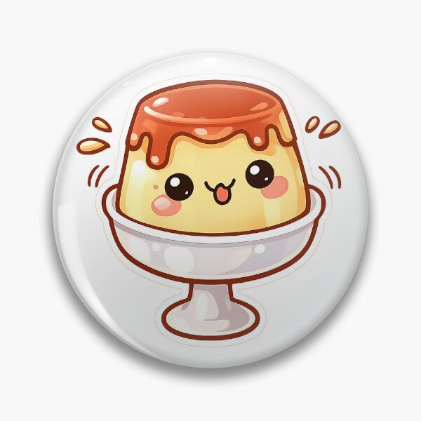Item preview, Cute Kawaii Pudding Caramel Japanese Dessert Sticker designed and sold by DesignEG.