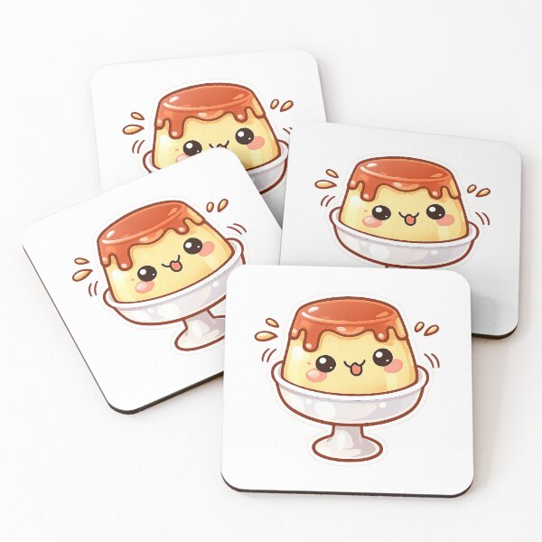 Item preview, Cute Kawaii Pudding Caramel Japanese Dessert Sticker designed and sold by DesignEG.