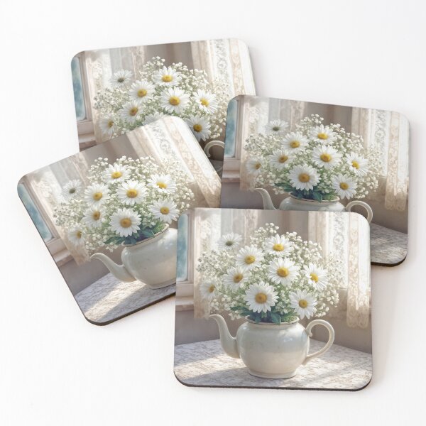 Item preview, Daisy Bouquet in an Antique Teapot designed and sold by Maria Dryfhout.