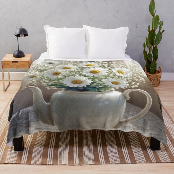 Item preview, Daisy Bouquet in an Antique Teapot designed and sold by Maria Dryfhout.