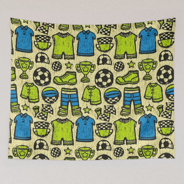 Item preview, Vibrant Blue and Yellow Sports Pattern designed and sold by Piotrek0001.