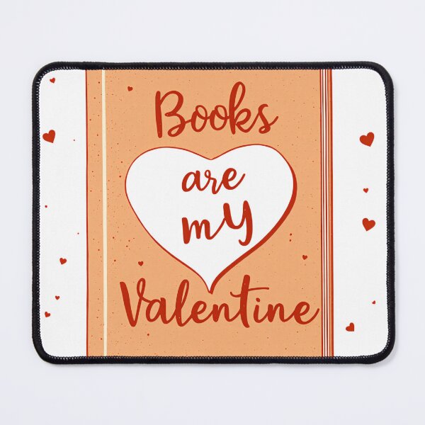 Item preview, Copy of Books are my valentine,Books Are My Valentine with a heart design on the cover showing artistic patterns in warm colors designed and sold by SpaceartLilu.