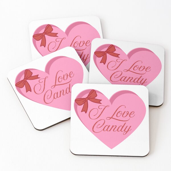 Item preview, I Love Candy Pink Heart Candy Box designed and sold by MerchEtch.