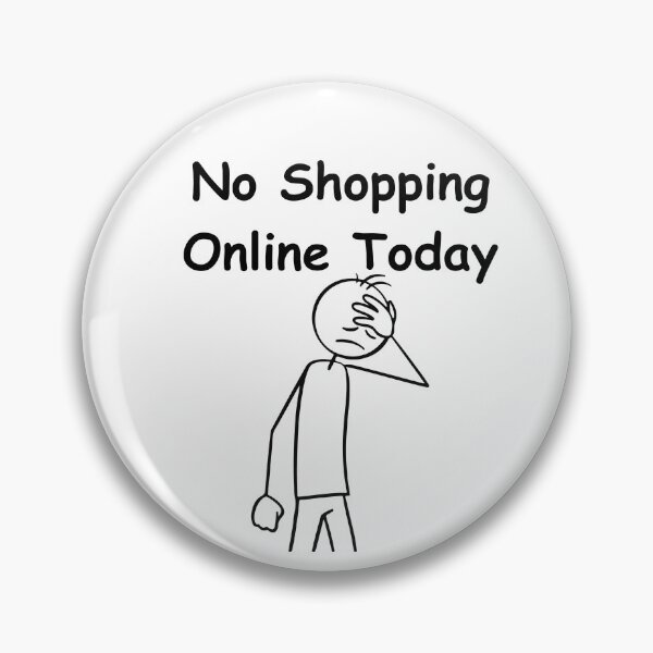 Item preview, No Shopping Online Today – Funny Minimalist and Digital Detox Quote designed and sold by adjamine.