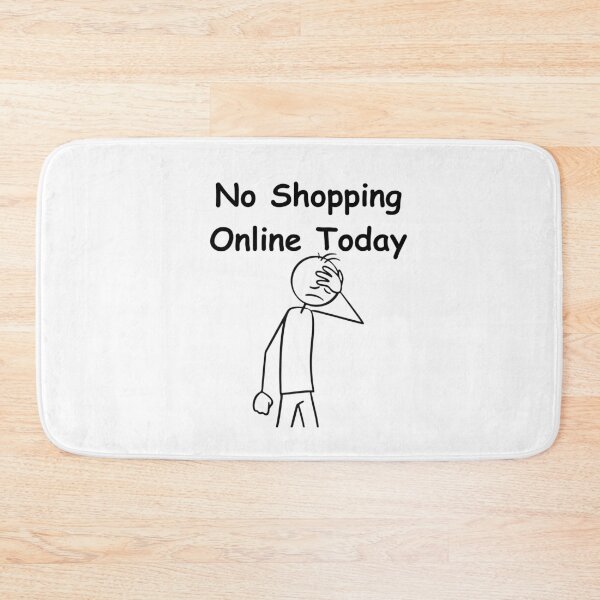 Item preview, No Shopping Online Today – Funny Minimalist and Digital Detox Quote designed and sold by adjamine.