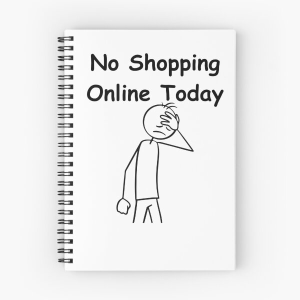 Item preview, No Shopping Online Today – Funny Minimalist and Digital Detox Quote designed and sold by adjamine.